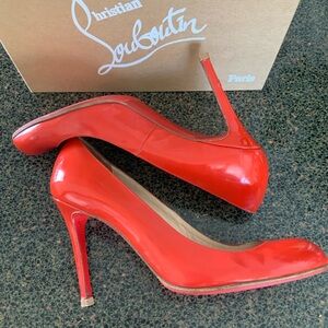 Christian Louboutin Shoes Red Patent Leather Sz 41